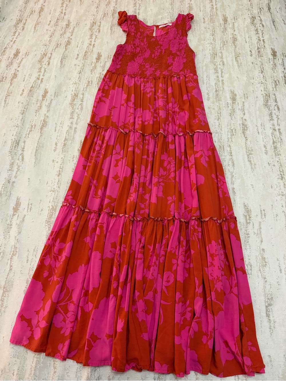 Abel the Label Floral Pink and Red Women's Dress